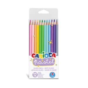 Carioca pastelfarvede farveblyanter, 12 stk i sekskantet design.