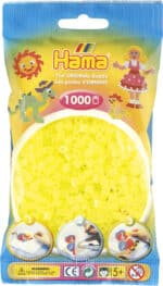 Hama Midi Perler pakke med 1000 stk i neon gul farve.
