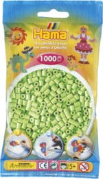 Hama Perler Midi 1000 stk i pastelgrøn i emballage.