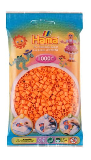 Hama Midi Perler pakke med 1000 stk i abrikosfarve.