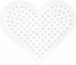 Hama Midi Perleplade i hvid hjerteform 9x8 cm.