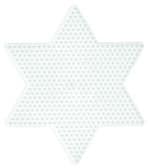 Hama Midi Perleplade i form af stor stjerne, 17x15 cm, i hvid.