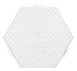 Hama Perleplade Midi sekskantet samleplade, 13x12 cm i hvid.