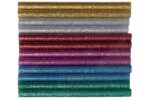 12 glimmer limstænger 10cm til 7mm limpistol i forskellige farver.