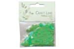 Emballage med Craft Line grønne runde pailletter 6mm, 10g til kreativt brug.