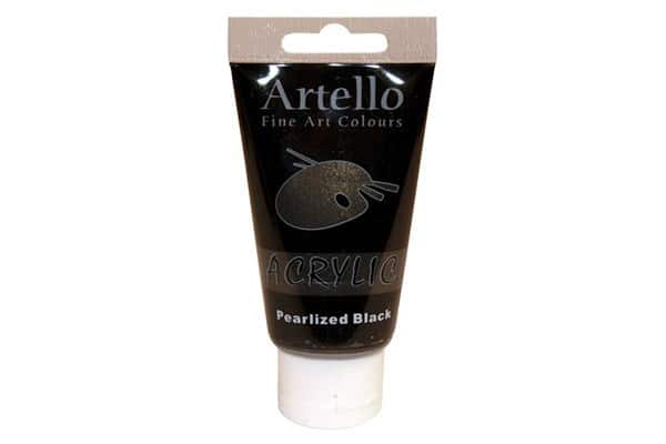 Akrylmaling Artello sort pearlized 75ml