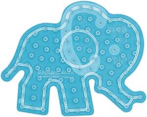 Hama Maxi Perleplade med motiv af lille elefant i transparent design.
