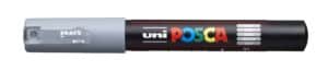 Uni Posca PC-1M grå tuschpen for kreativ brug og illustrationer.