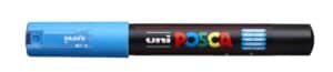 Uni Posca PC-1M tusch i lyseblå, perfekt til kreativt brug og detaljearbejde.