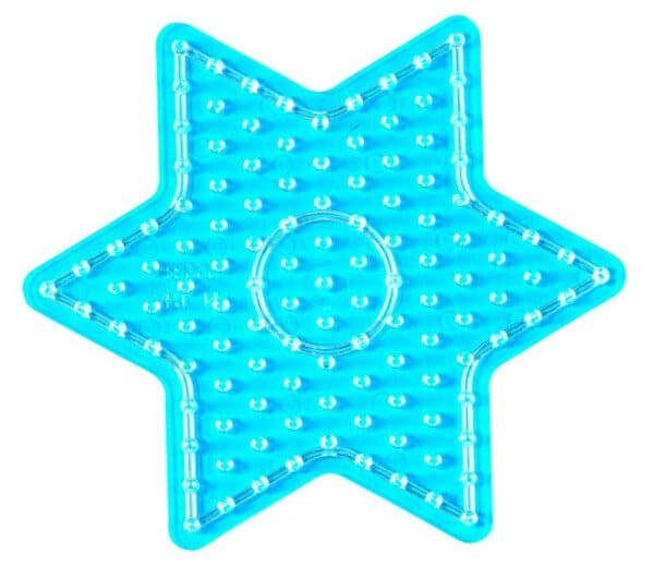 Hama Maxi Perleplade i transparent stjerneform til kreativ leg og udsmykning.