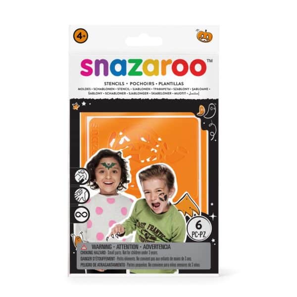 Snazaroo ansigtsmalingsskabeloner med Halloweenmotiver til børn.