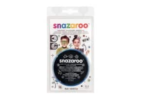 Snazaroo ansigtsmaling i sort, 18 ml, på emballage med ansigtsbemalede børn.