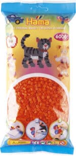 Pose med Hama Perler 6000 stk Orange Midi i emballage.