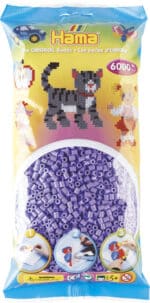 Pose af Hama Midi Perler 6000 stk i pastel lilla.