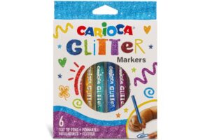 Carioca Glitter Markers pakke med 6 glitrende tuscher.