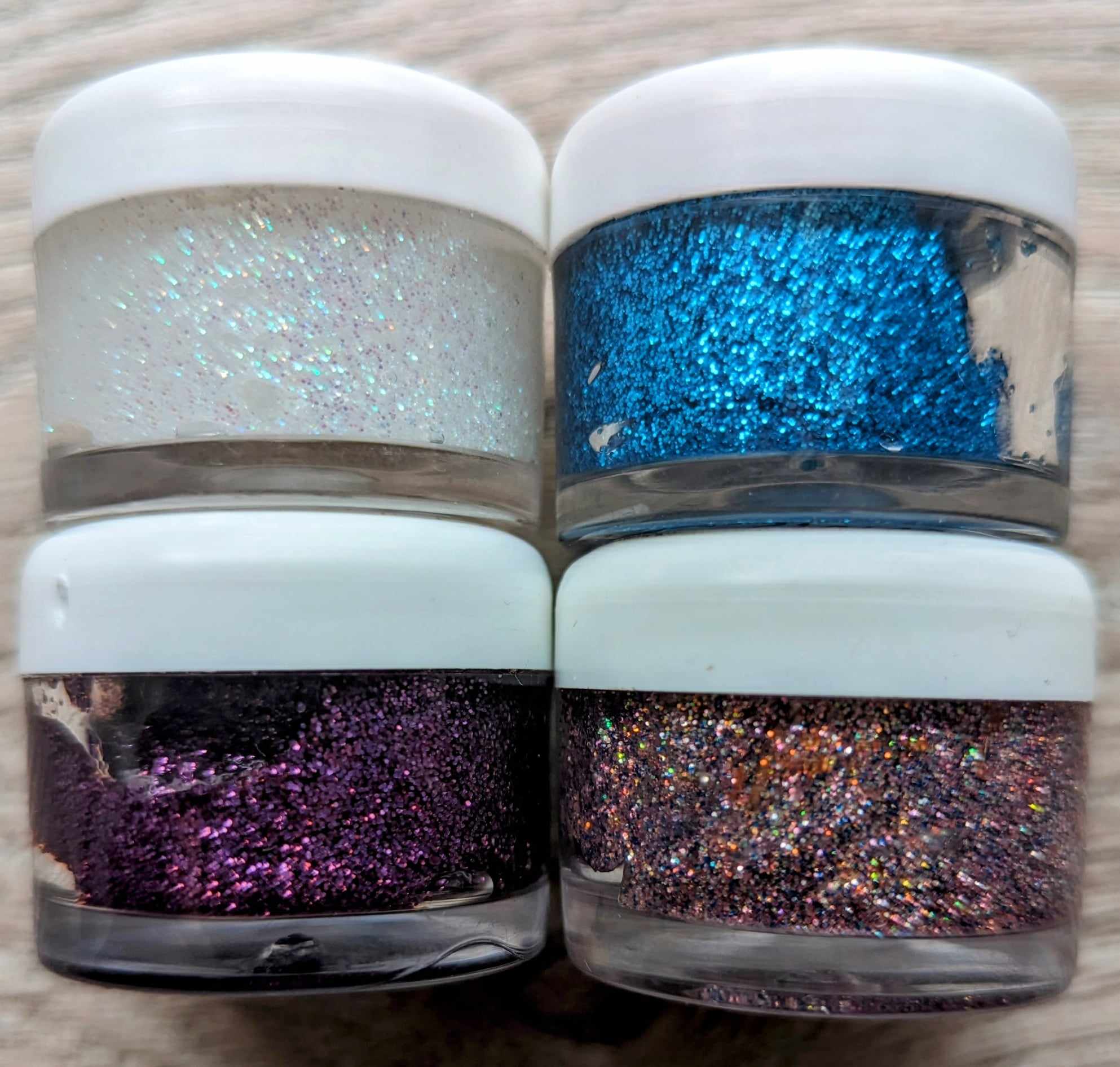 Snazaroo Ansigtsmaling Giltter-Gel - 4 x 8 ml - Blå, violet, multi og stjernestøv