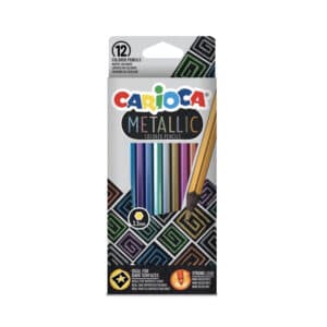 Carioca Metallic 6-kantede farveblyanter 3,3mm, pakke med 12.