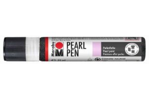 Marabu Pearl Pen lysvoks med perlemorseffekt i sort, 25ml.