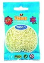 Hama Mini Perler – 2.000 stk creme i en pose.