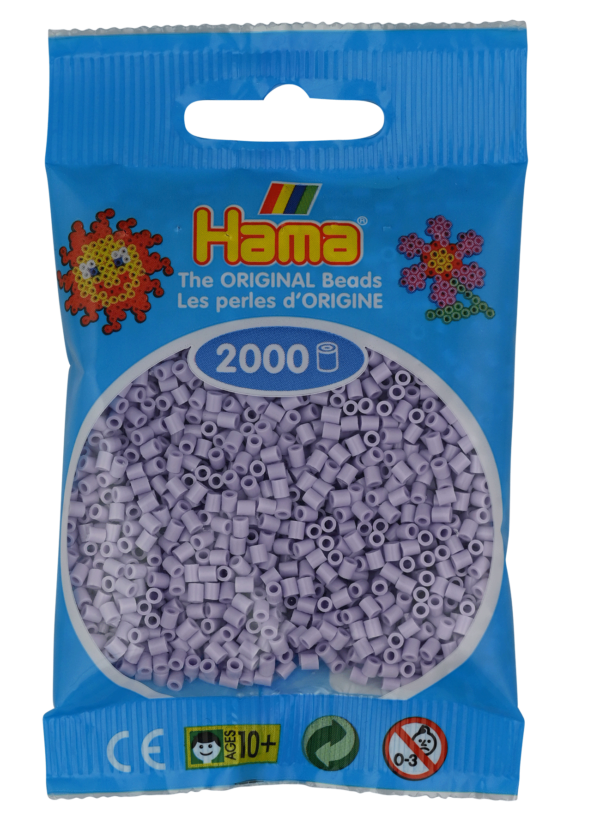 Hama Mini Perler 2.000 stk i lys lavendel.