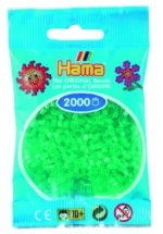 Hama Mini Perler 2.000 stk i transparent grøn.