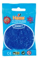 Hama Mini Perler 2.000 stk neon blå i emballage.