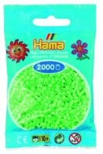 Hama Mini Perler – 2.000 stk pastel grøn i pakke.