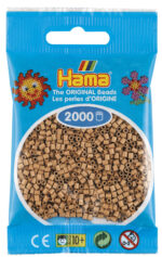 Hama Mini Perler 2.000 stk lys nougat i original emballage.