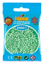 Hama Mini Perler - 2.000 stk pastel mint i en blå emballage.