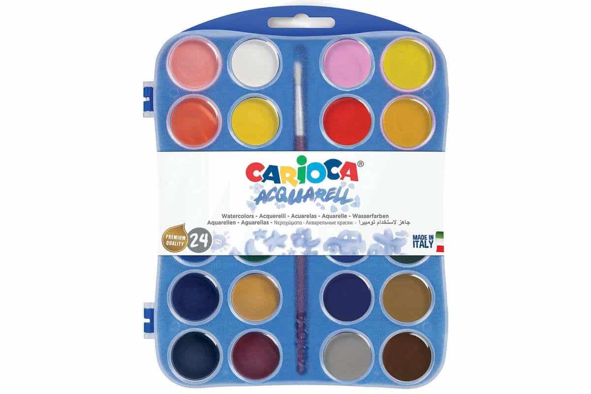Vandfarve sæt m/pensel 24 farver